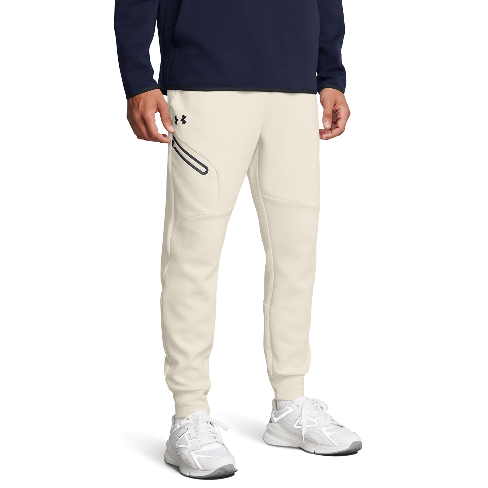 Pantalones de hombre Under Armour Unstoppable Fleece Jogger EU Summit White/ Black