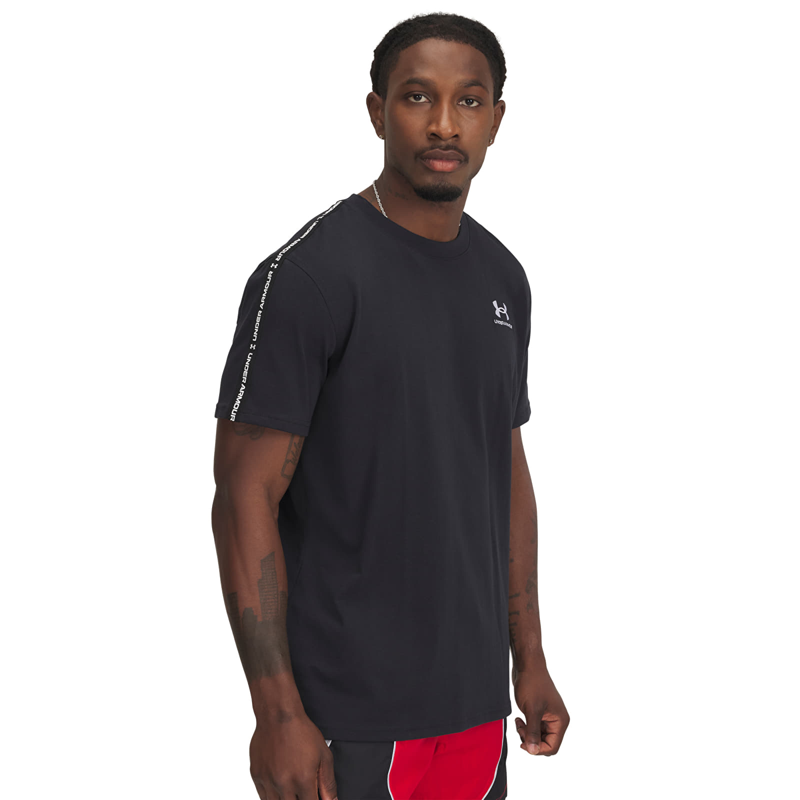Camisetas hombre Under Armour Icon HWT Tee Taping Black/ White