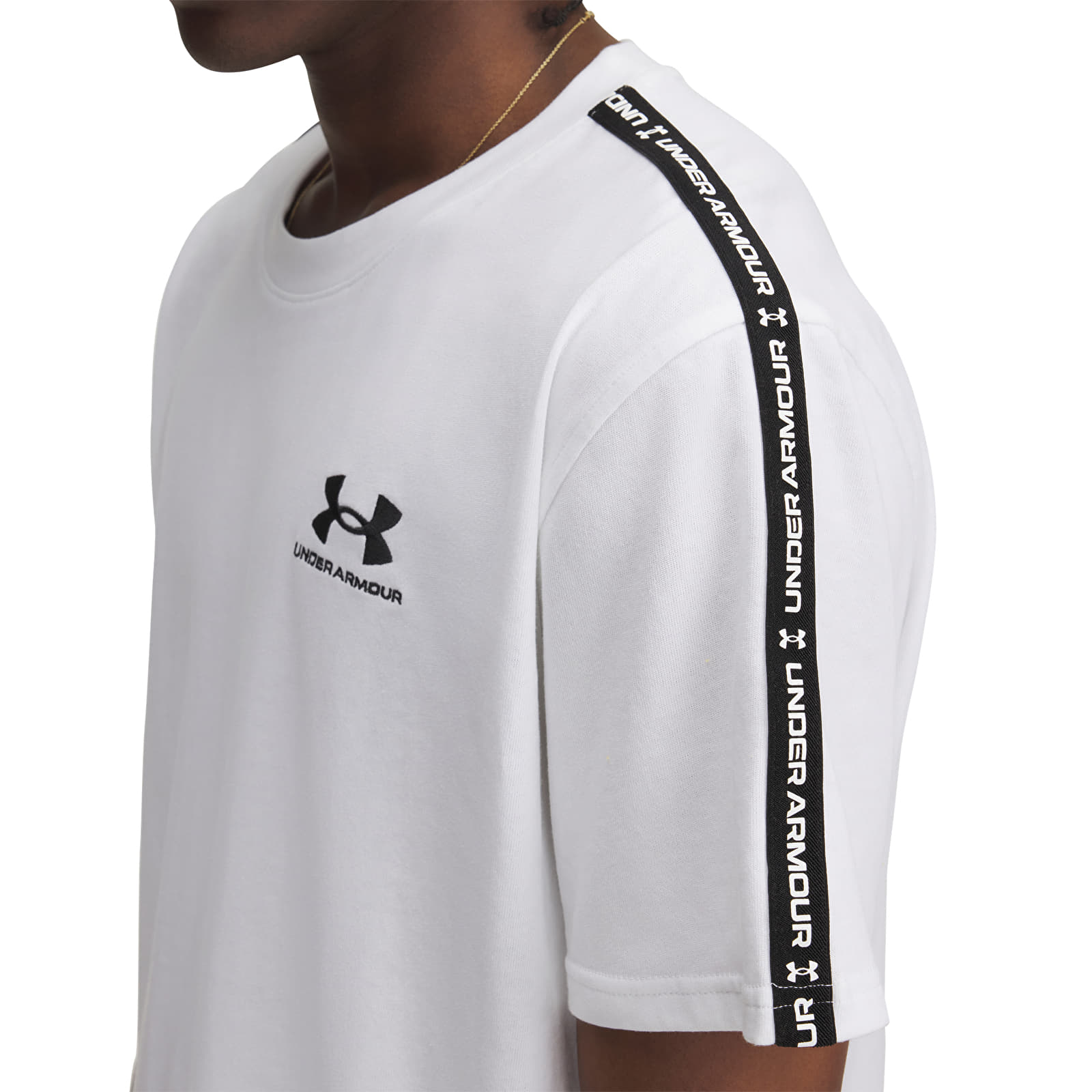 Camisetas hombre Under Armour Icon HWT Tee Taping White/ Black