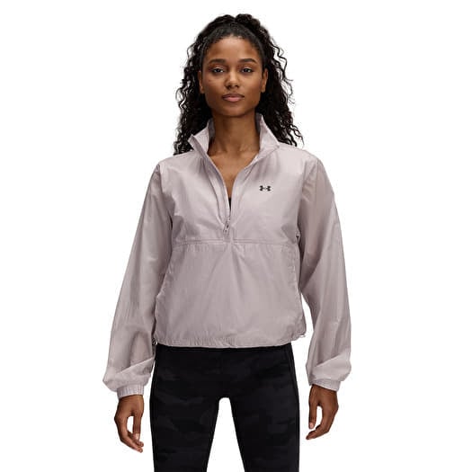 Jacke Under Armour Rival Woven HZ Anorak Gray Dawn/ Black