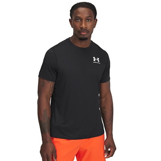 Póló Under Armour Heatgear Fitted SS Tee Black/ White