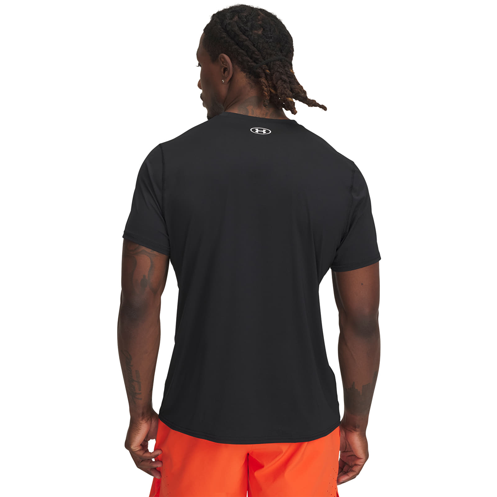Meeste T-särgid Under Armour Heatgear Fitted SS Tee Black/ White