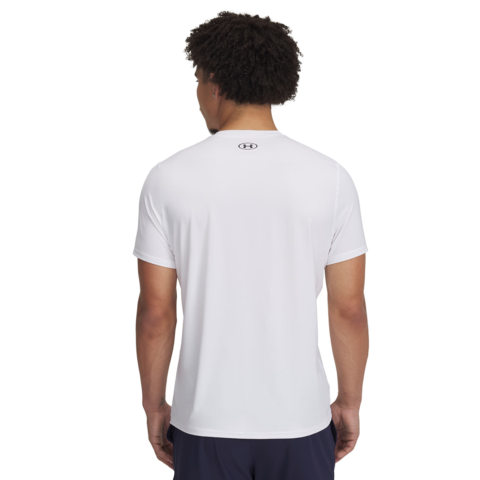 Miesten T-paidat Under Armour Heatgear Fitted SS Tee White/ Black