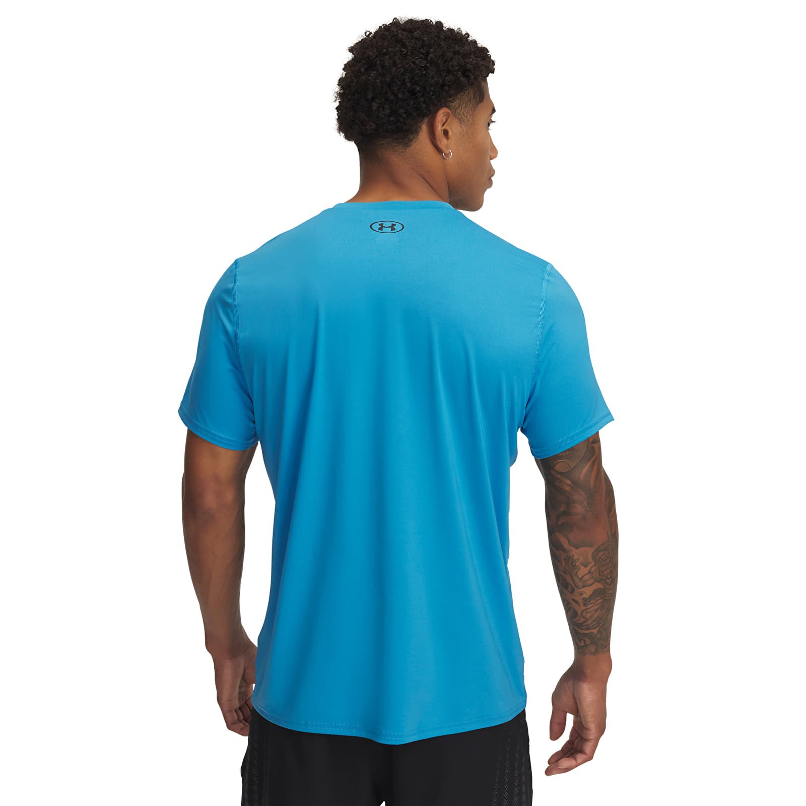 Meeste T-särgid Under Armour Heatgear Fitted SS Tee Ether Blue/ Black