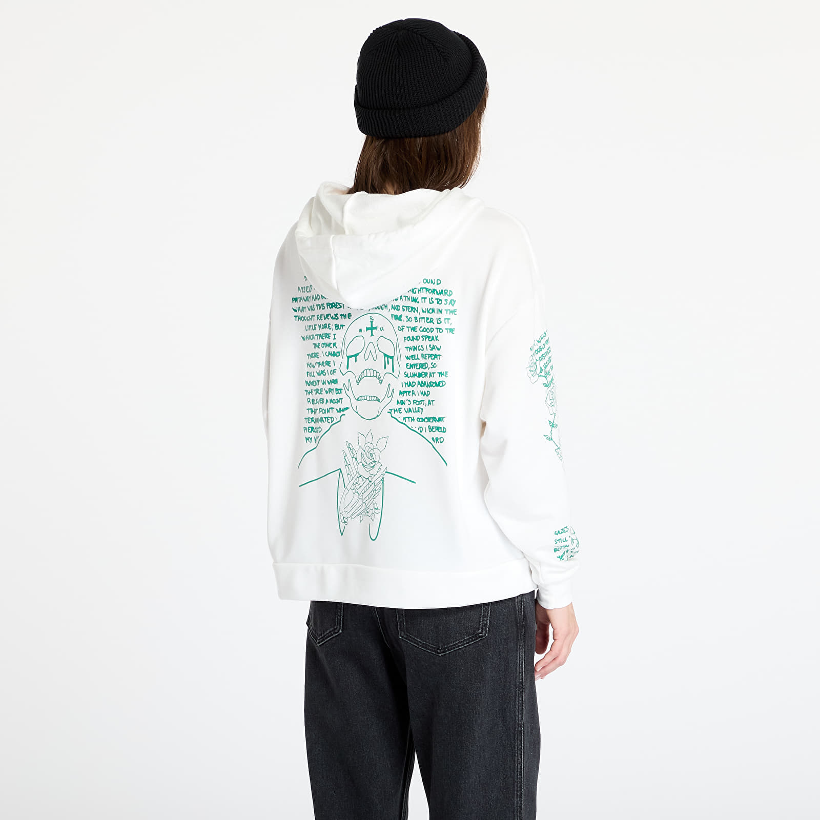 Mikiny Sixth June Skull Print Hoodie White