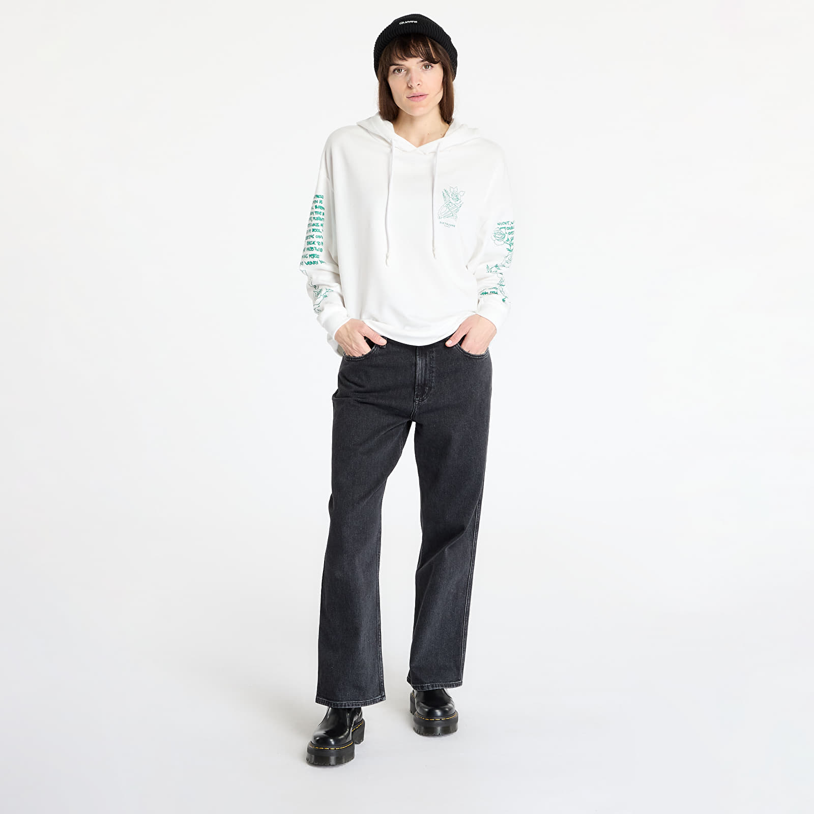 Mikiny Sixth June Skull Print Hoodie White