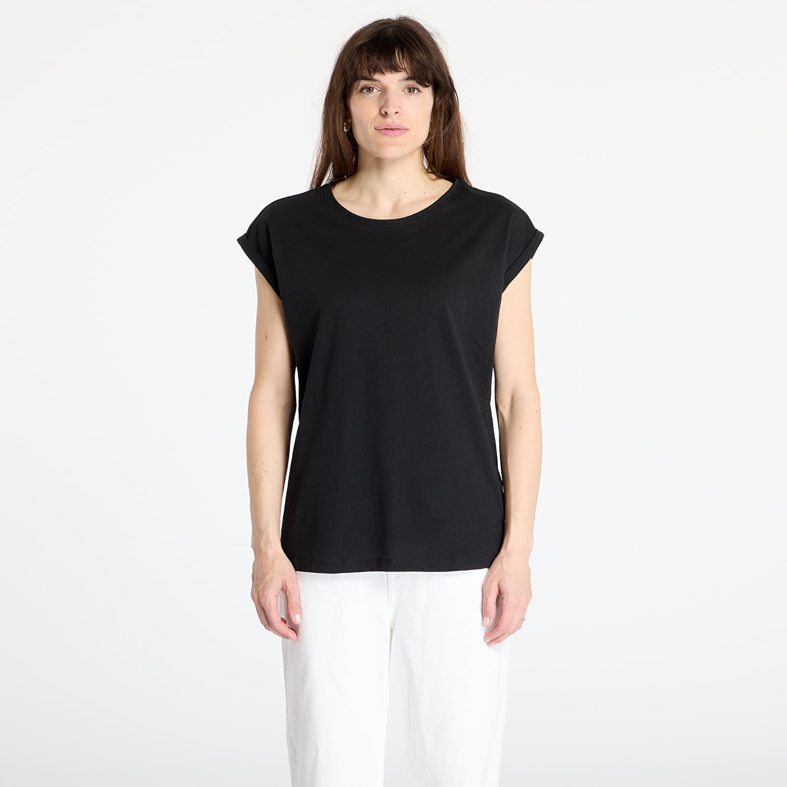 majice kratkih rukava Urban Classics Ladies Extended Shoulder Tee Black