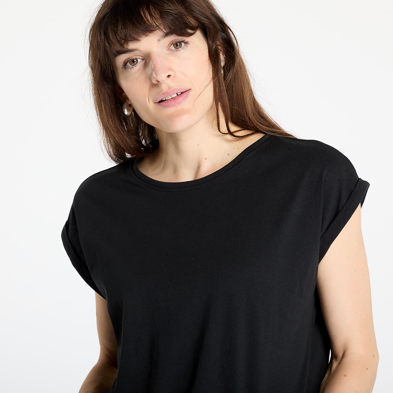 majice kratkih rukava Urban Classics Ladies Extended Shoulder Tee Black