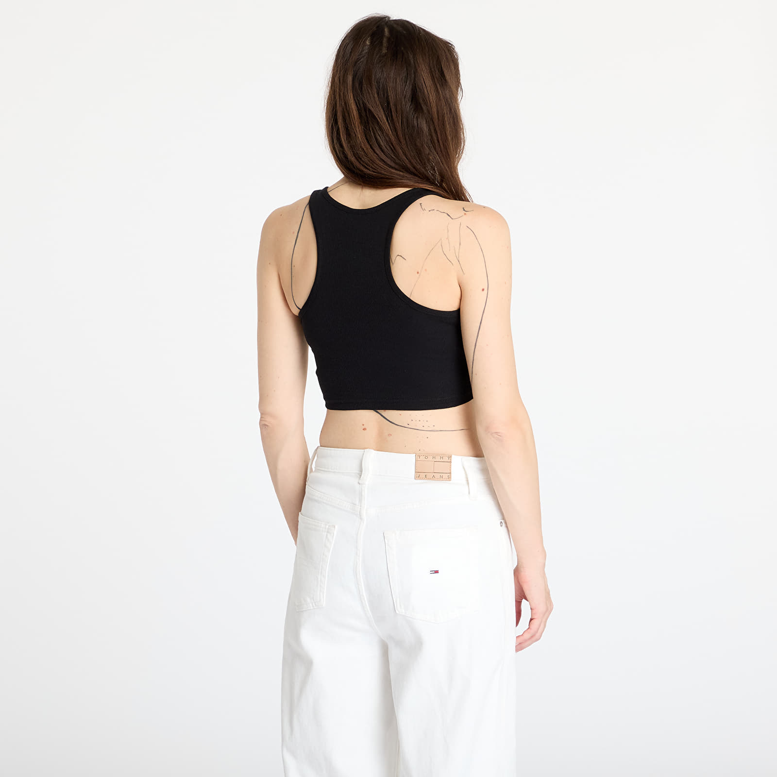 Koszulki Urban Classics Ladies Cropped Rib Top Black