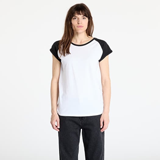 Tričko Urban Classics Ladies Contrast Raglan Tee White/ Black