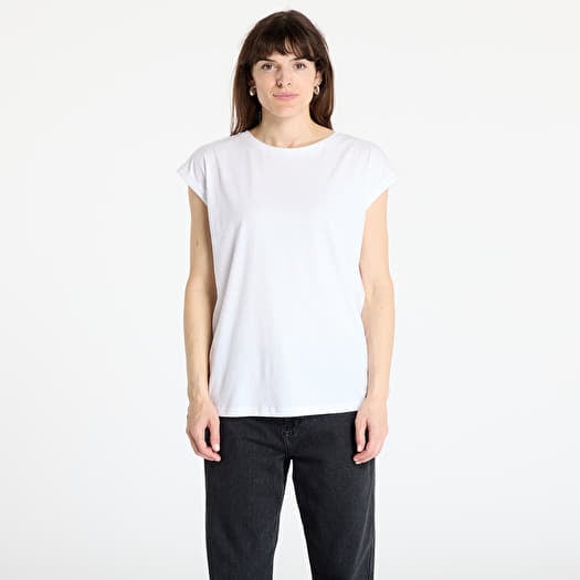 Tričko Urban Classics Ladies Organic Extended Shoulder Tee White