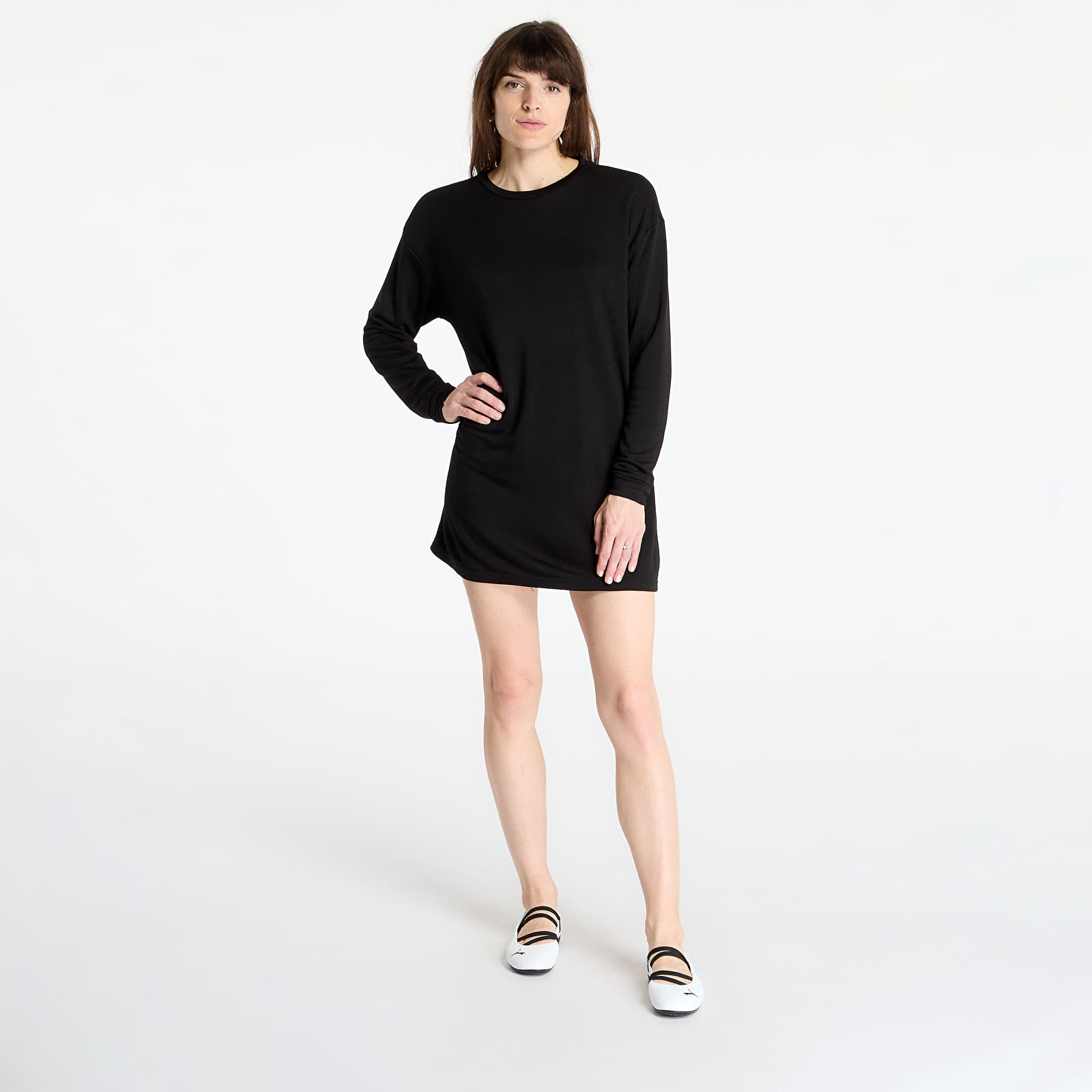 Kleidid Urban Classics Ladies Modal Terry Crew Dress Black