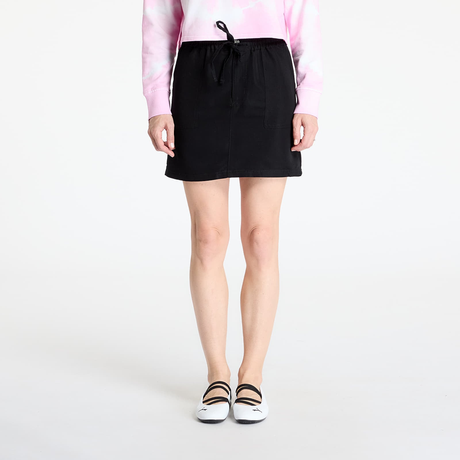 Пола Urban Classics Ladies Viscose Twill Skirt Black XS