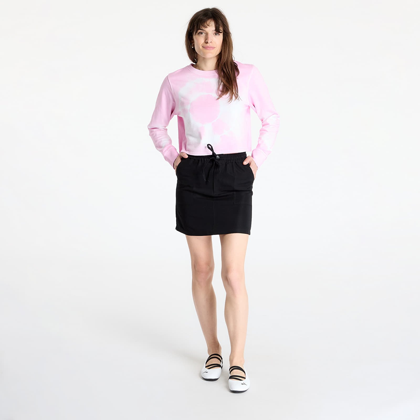 Skirts Urban Classics Ladies Viscose Twill Skirt Black