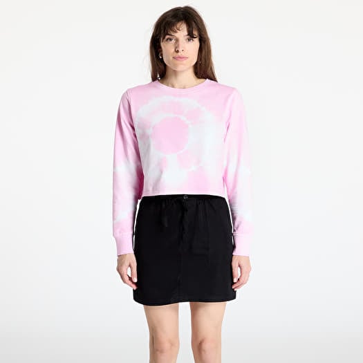 Majica Urban Classics Ladies Tie Dye Cropped Crewneck Pink