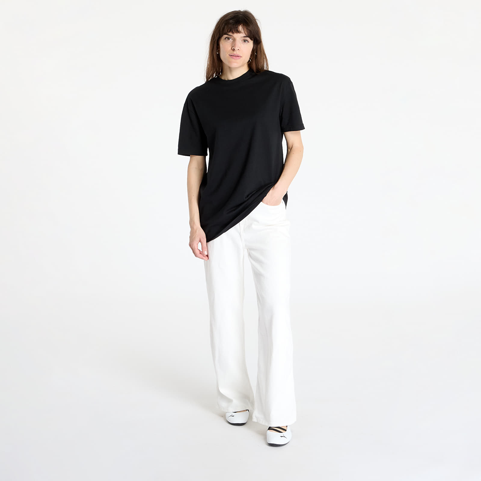 T-Shirts Urban Classics Ladies Oversized Boyfriend Tee Black