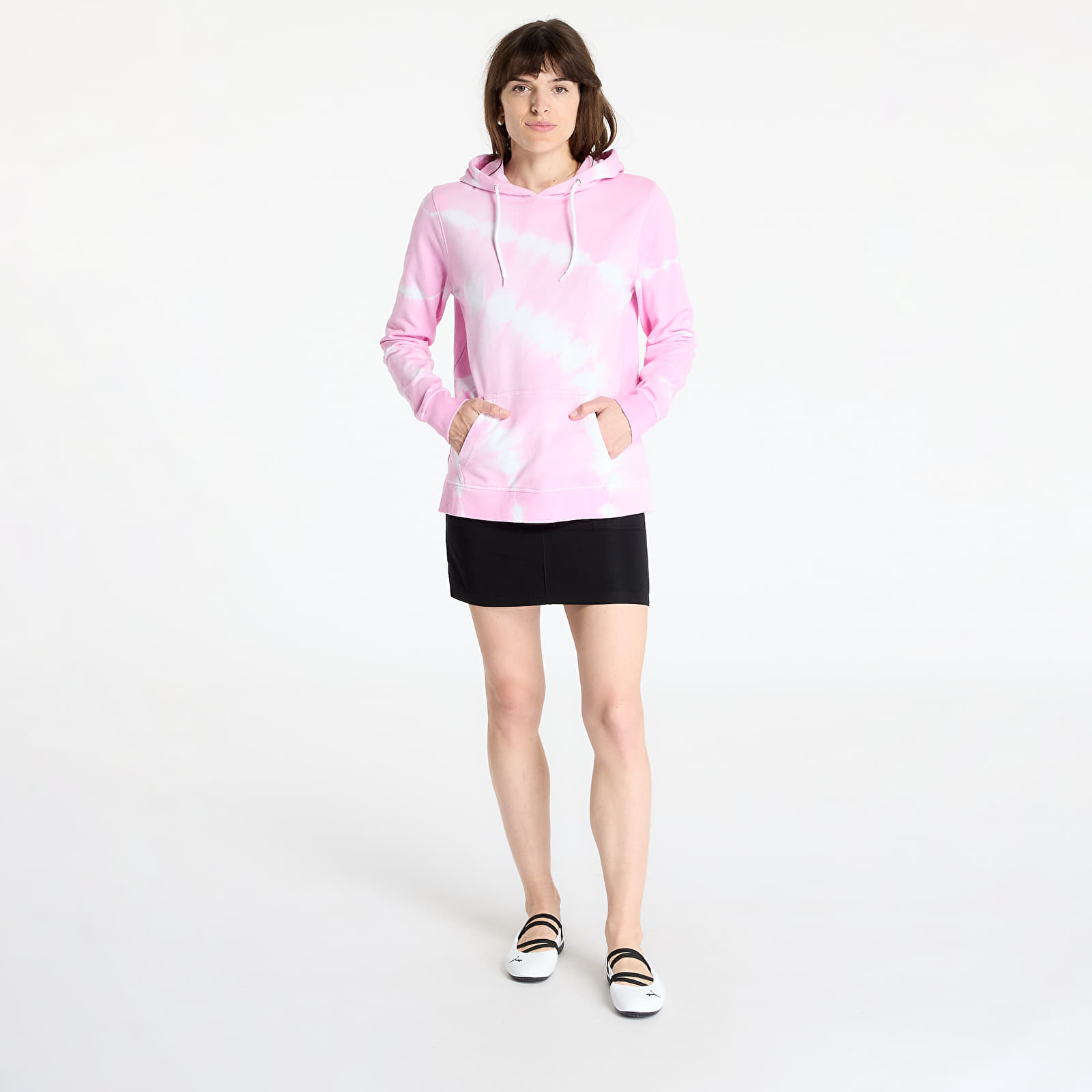 Sweatshirts Urban Classics Ladies Tie Dye Hoody Pink