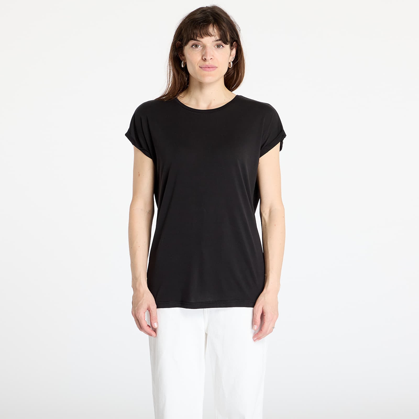 Tricou Urban Classics Ladies Modal Extended Shoulder Tee Black XS