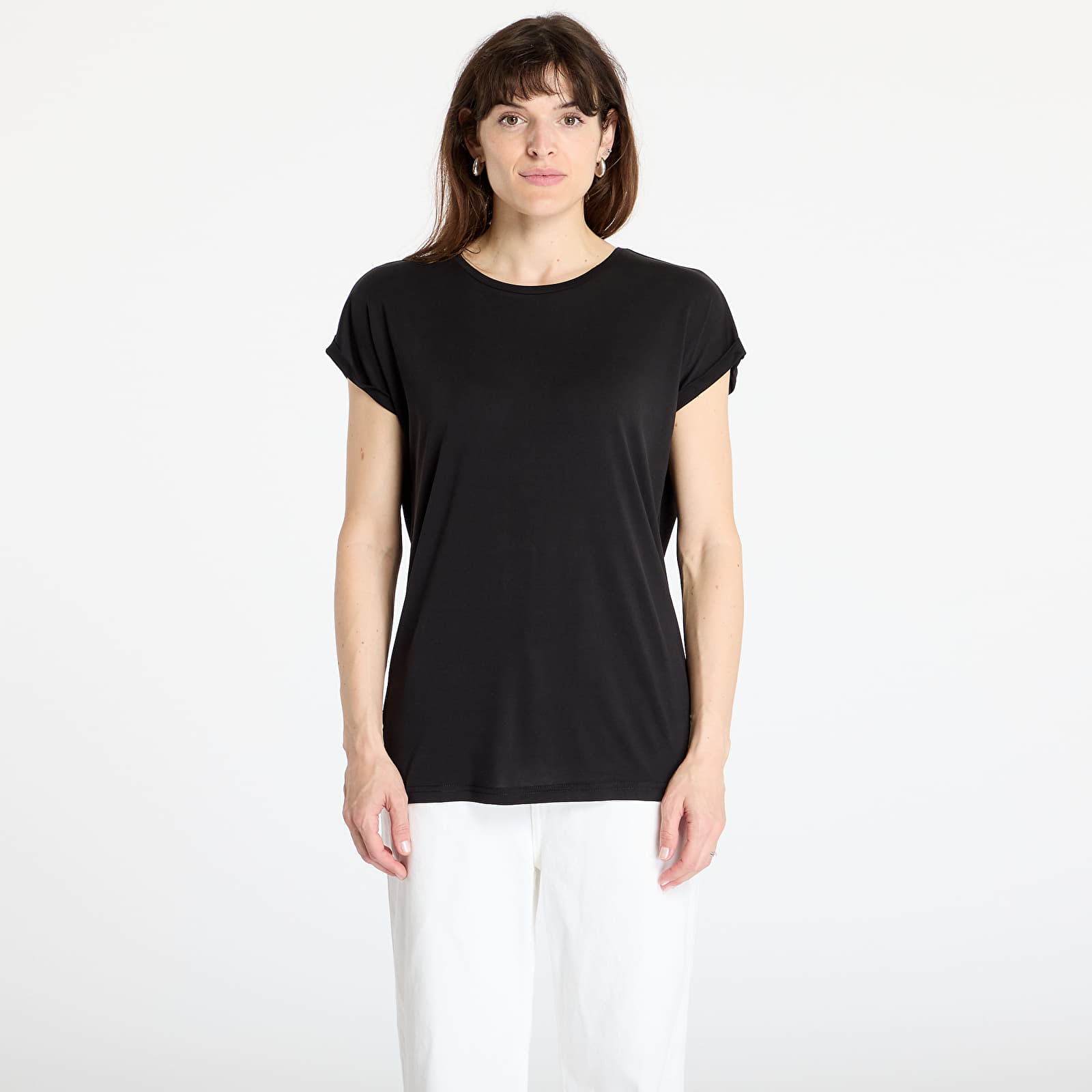 T-shirts Urban Classics Ladies Modal Extended Shoulder Tee Black