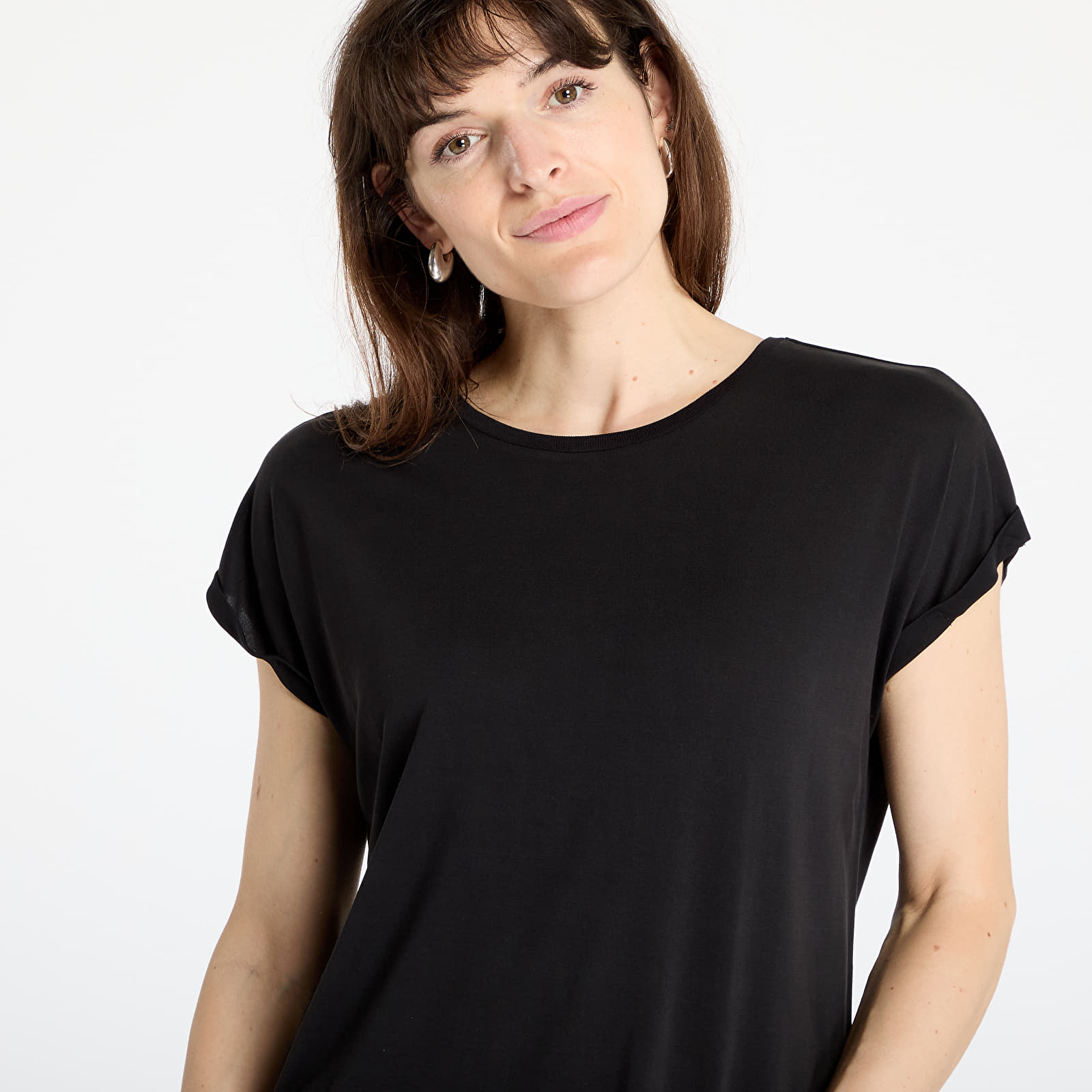 T-shirts Urban Classics Ladies Modal Extended Shoulder Tee Black