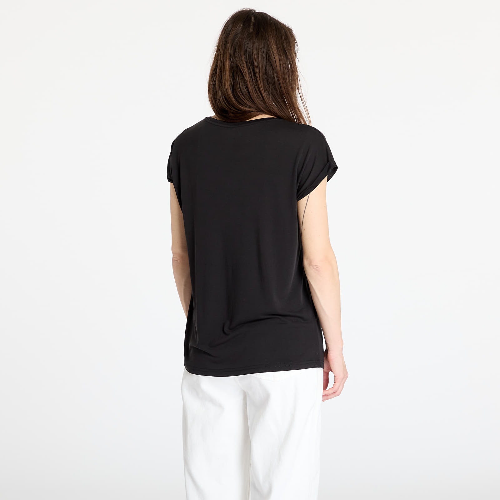 T-shirts Urban Classics Ladies Modal Extended Shoulder Tee Black
