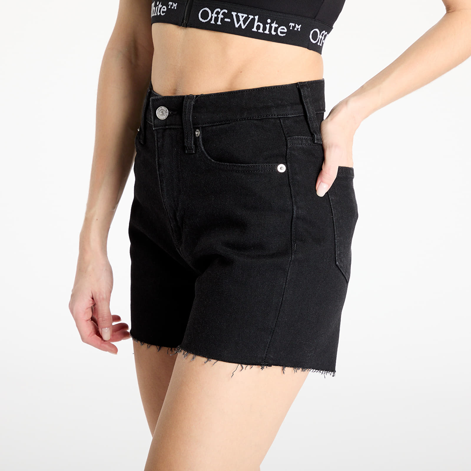 Pantalones cortos de mujer Calvin Klein Jeans Mom Short Denim Black