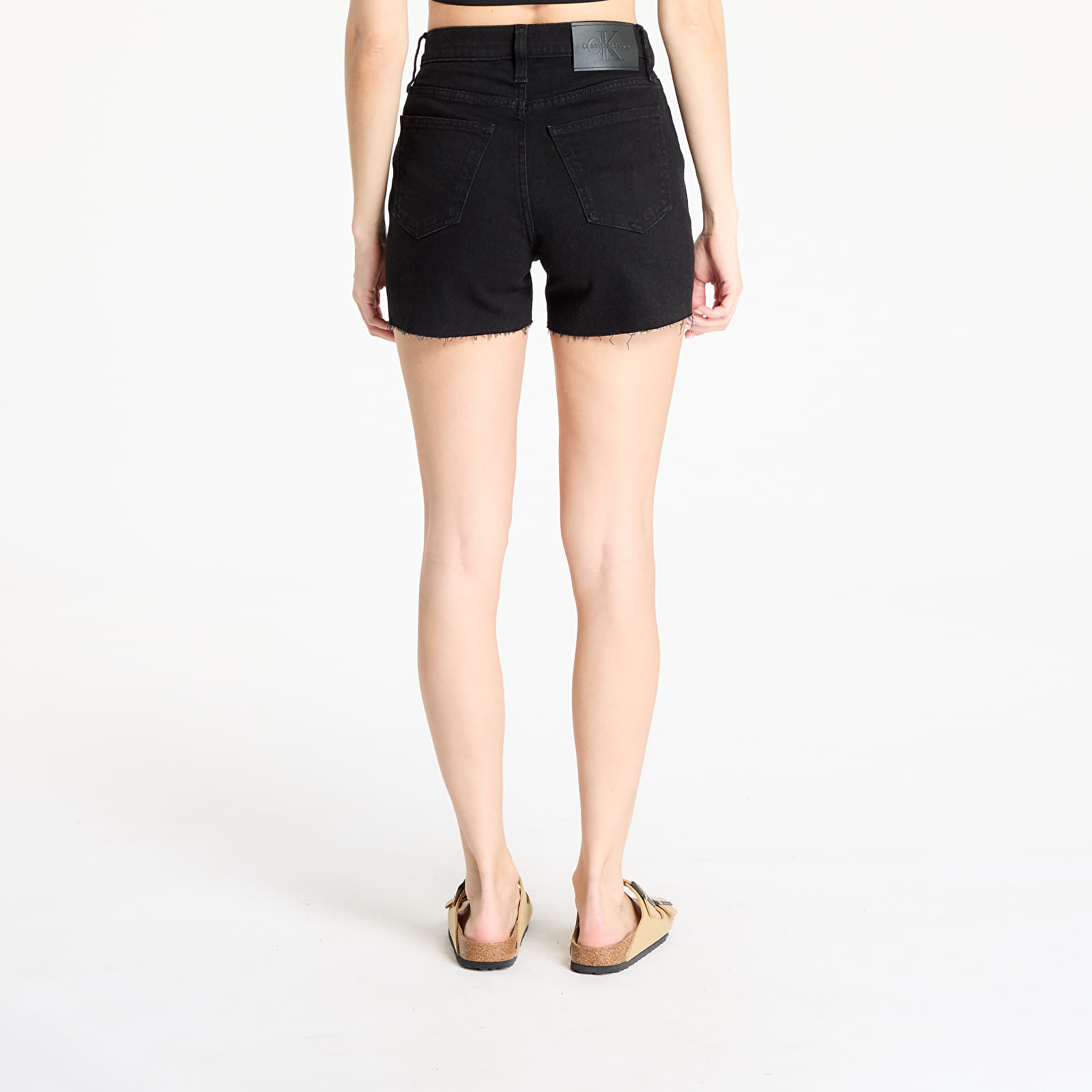 Pantalones cortos de mujer Calvin Klein Jeans Mom Short Denim Black
