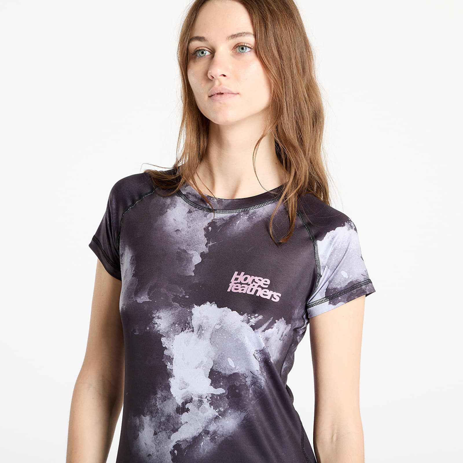 Naiste T-särgid Horsefeathers Deco Bike Jersey Grayscale