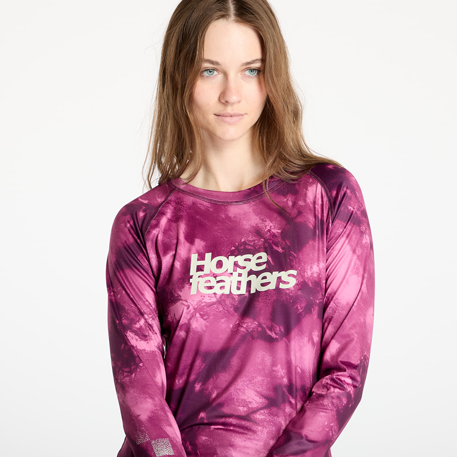 Női pólók  Horsefeathers Deco Long Sleeve Bike Jersey Blackberry Camo