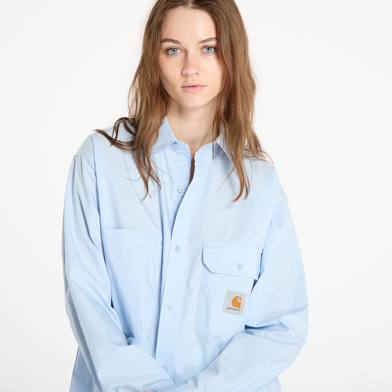 Overhemden Carhartt WIP Longsleeve Irwin Shirt UNISEX Air Sky