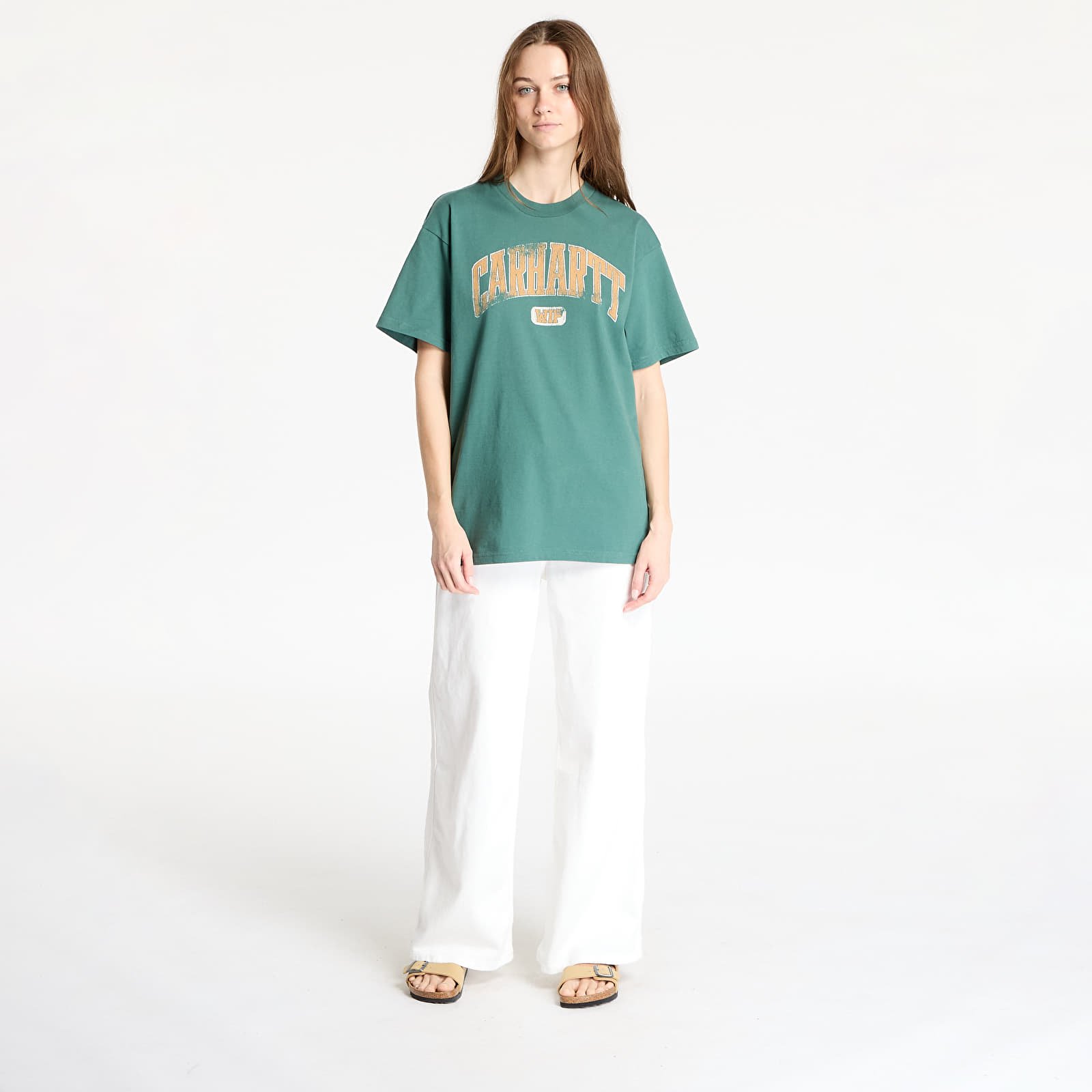 Camisetas hombre Carhartt WIP Short Sleeve Lecture T-Shirt UNISEX Silver Pine