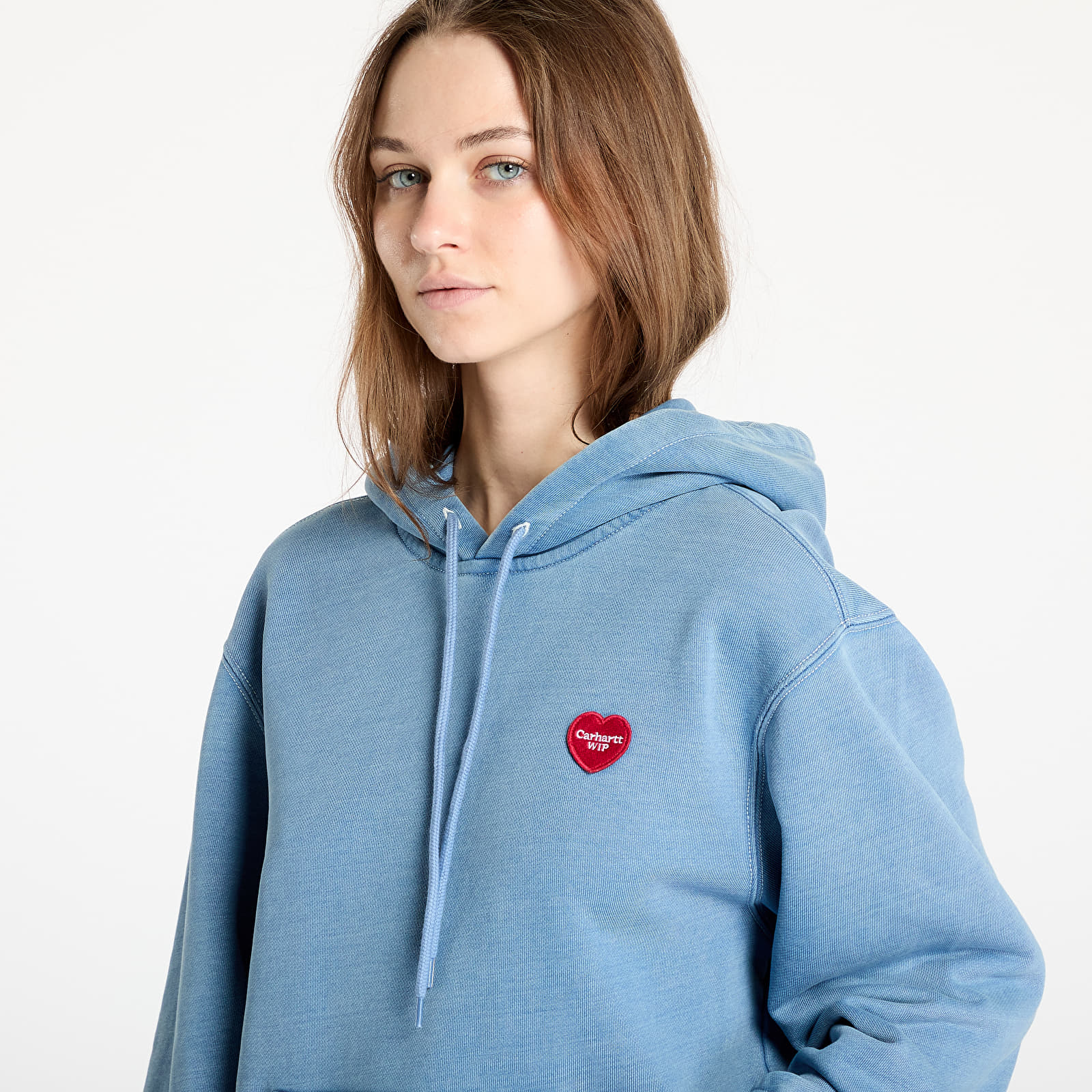 Мъжки потници Carhartt WIP Hooded Ingo Sweat UNISEX Light Blue Garment Dyed