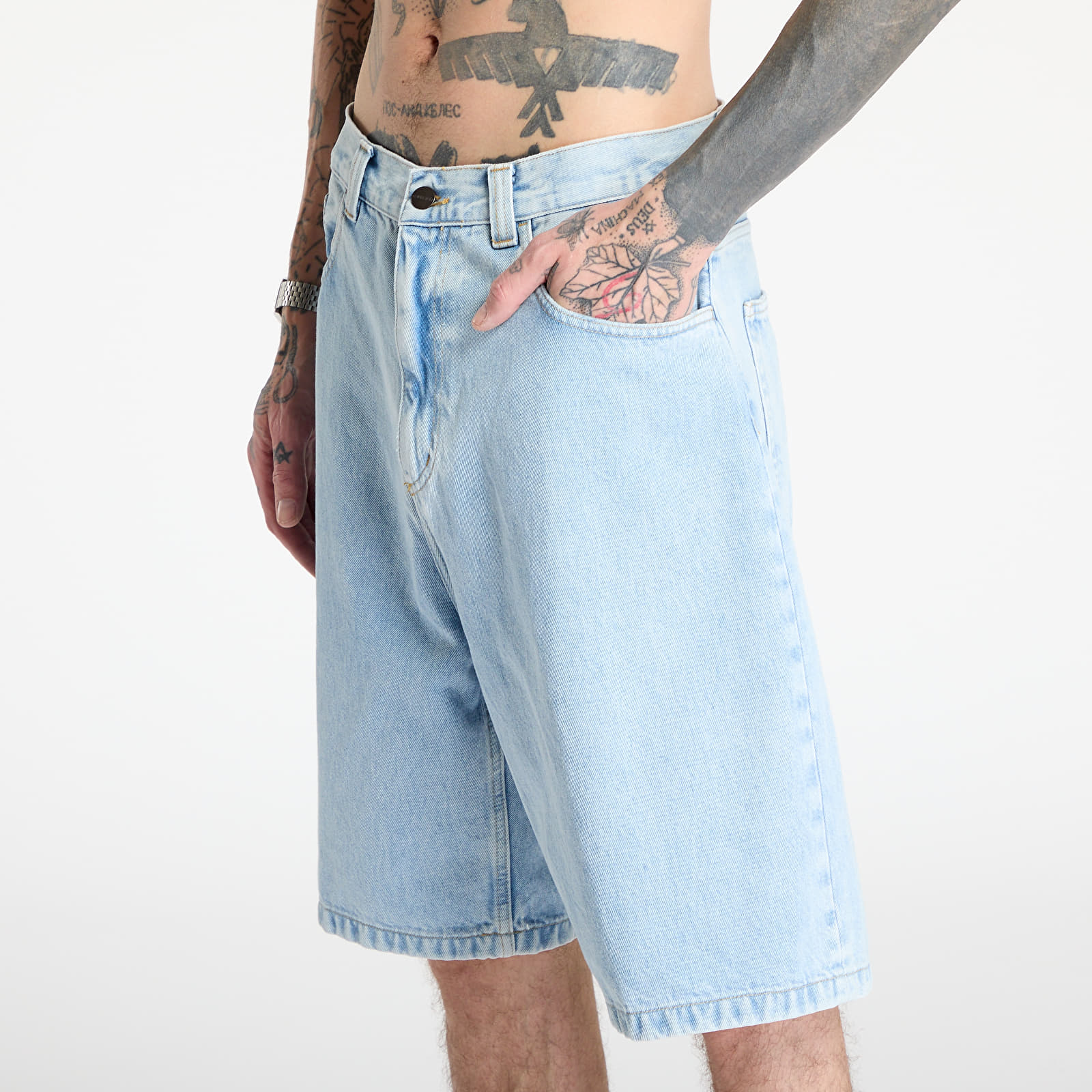Men's shorts Carhartt WIP Brandon Short Blue Heavy Stone Bleached