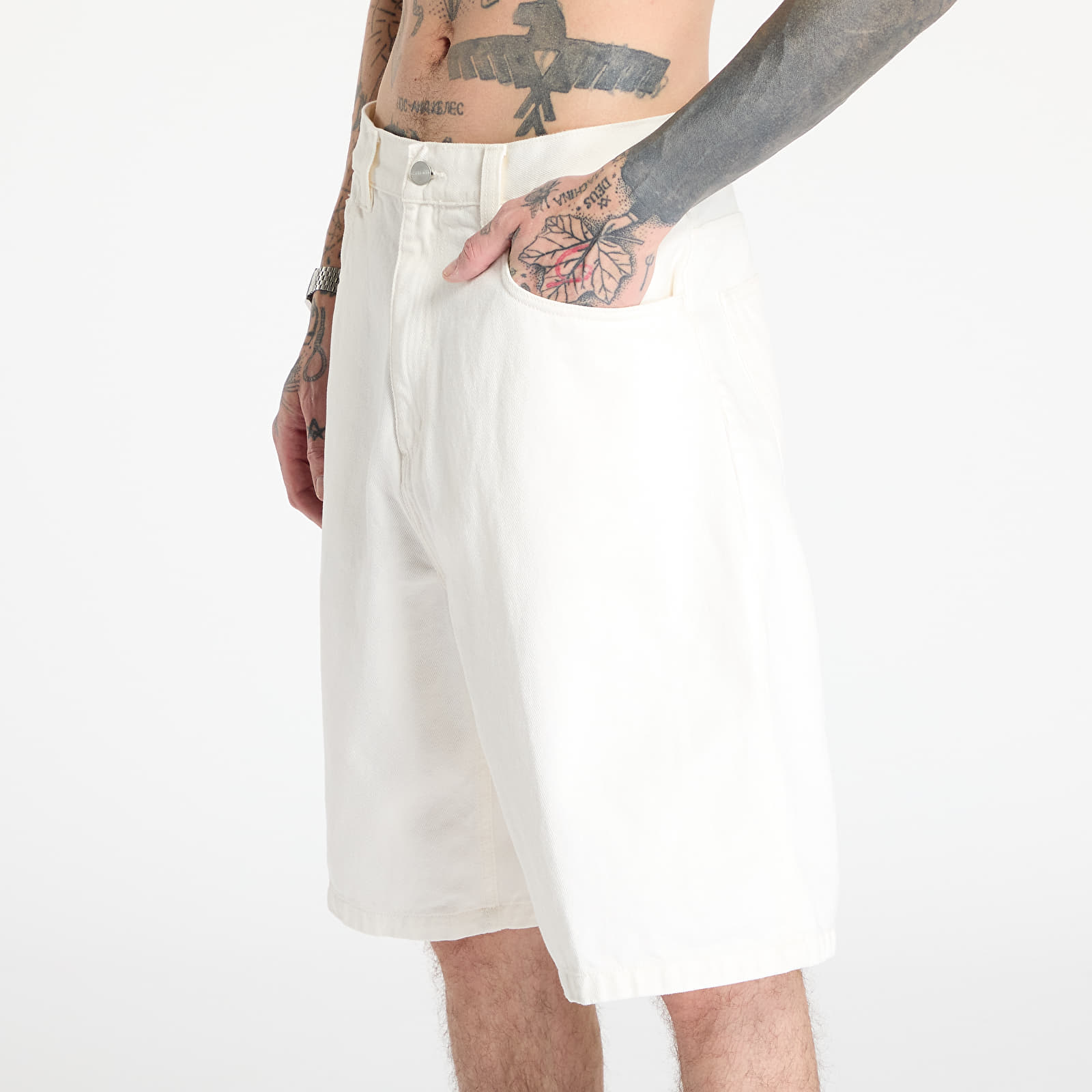 Men's shorts Carhartt WIP Brandon Short White Rinsed