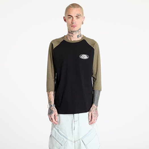 T-shirt Horsefeathers Dynamo Raglan T-Shirt Black/ Burnt Olive