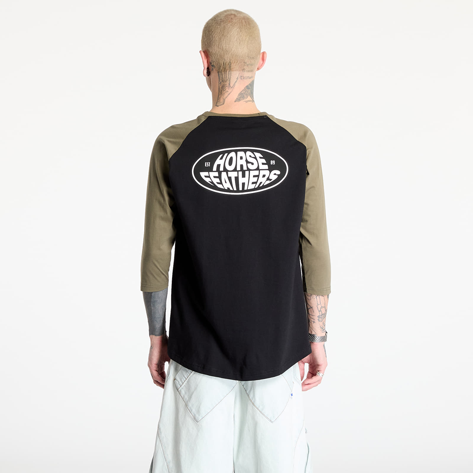 Men's T-shirts Horsefeathers Dynamo Raglan T-Shirt Black/ Burnt Olive