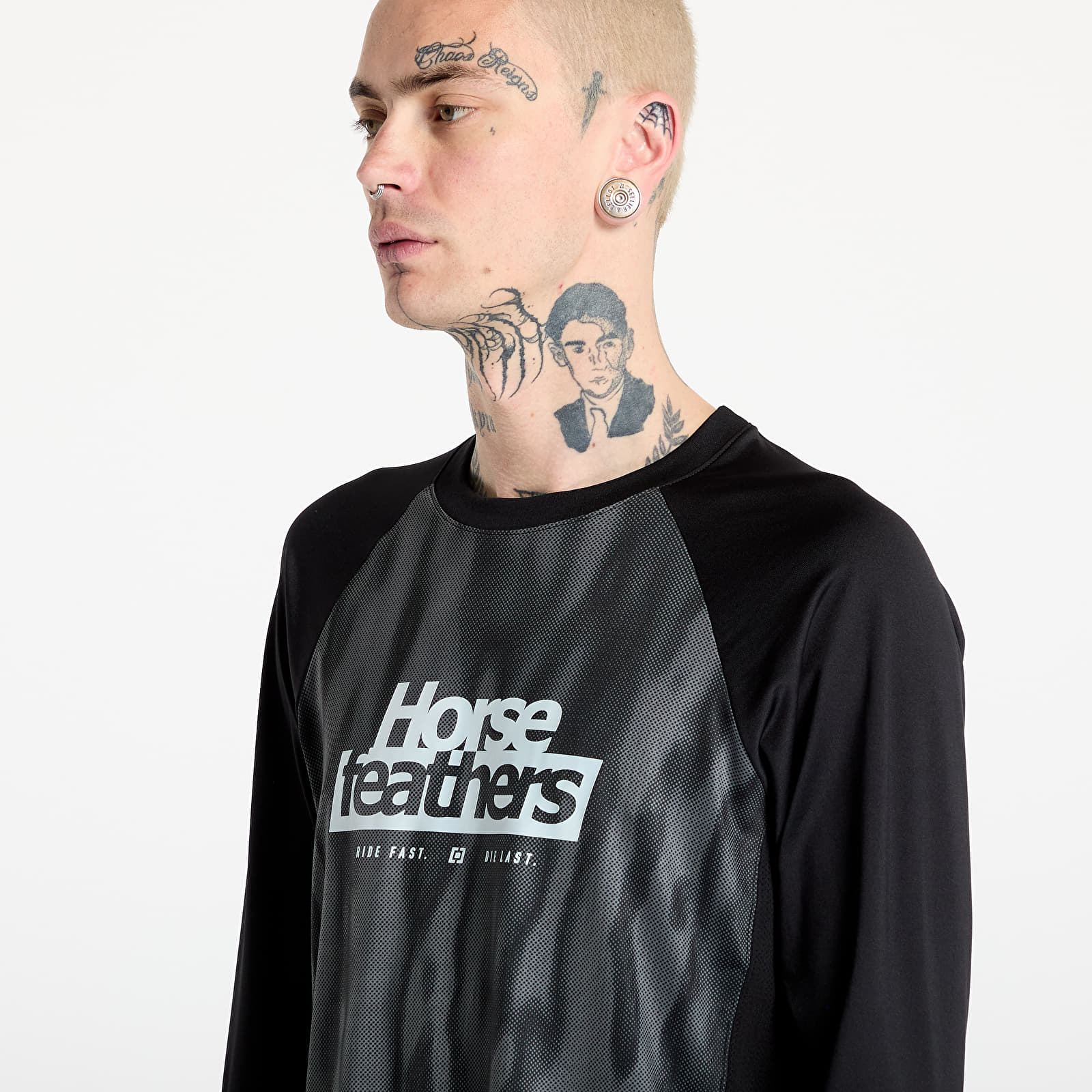 Trikood Horsefeathers Spike 3/ 4 Bike Jersey Halftone/ Black