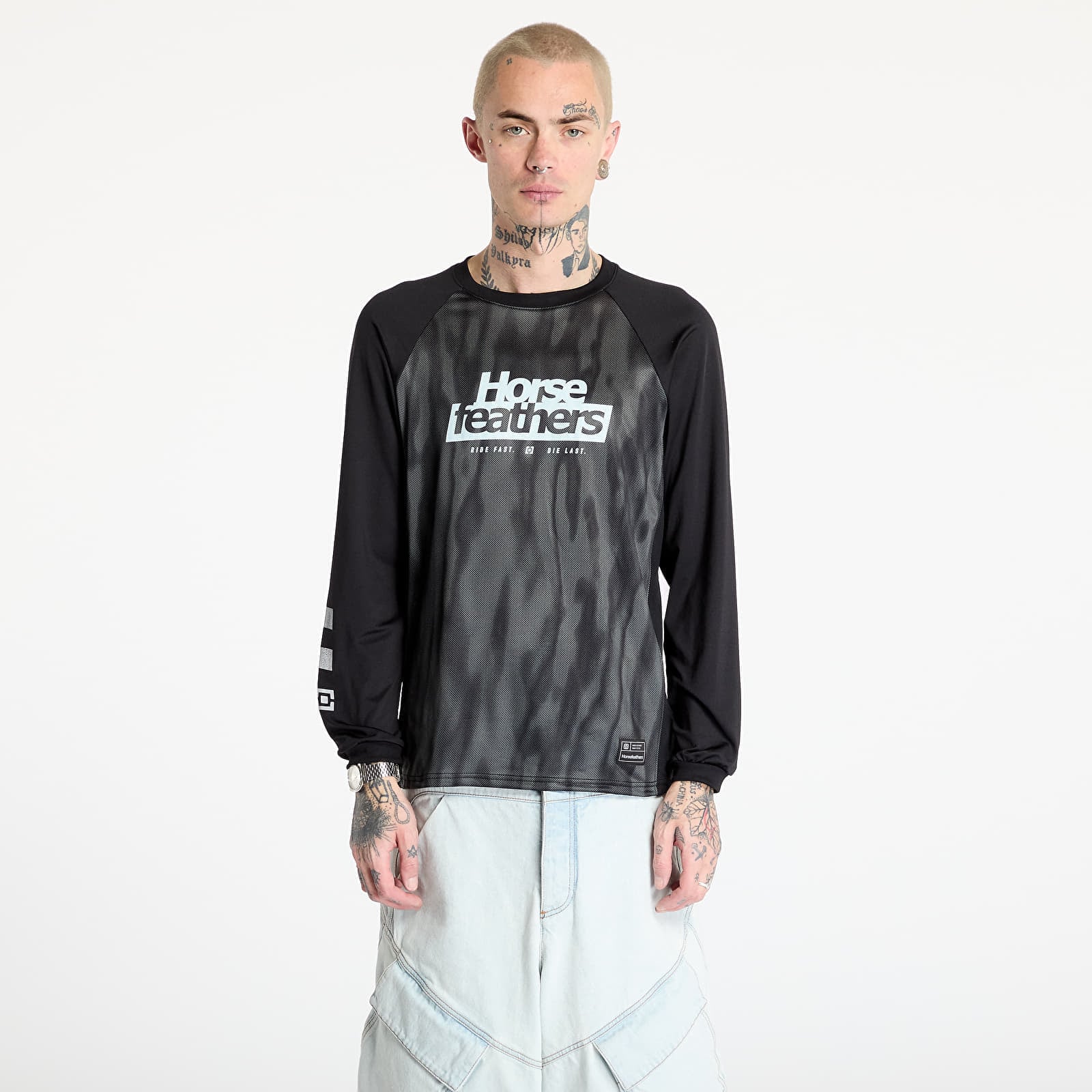 Horsefeathers Spike Ls Bike Jersey Halftone/ Black M