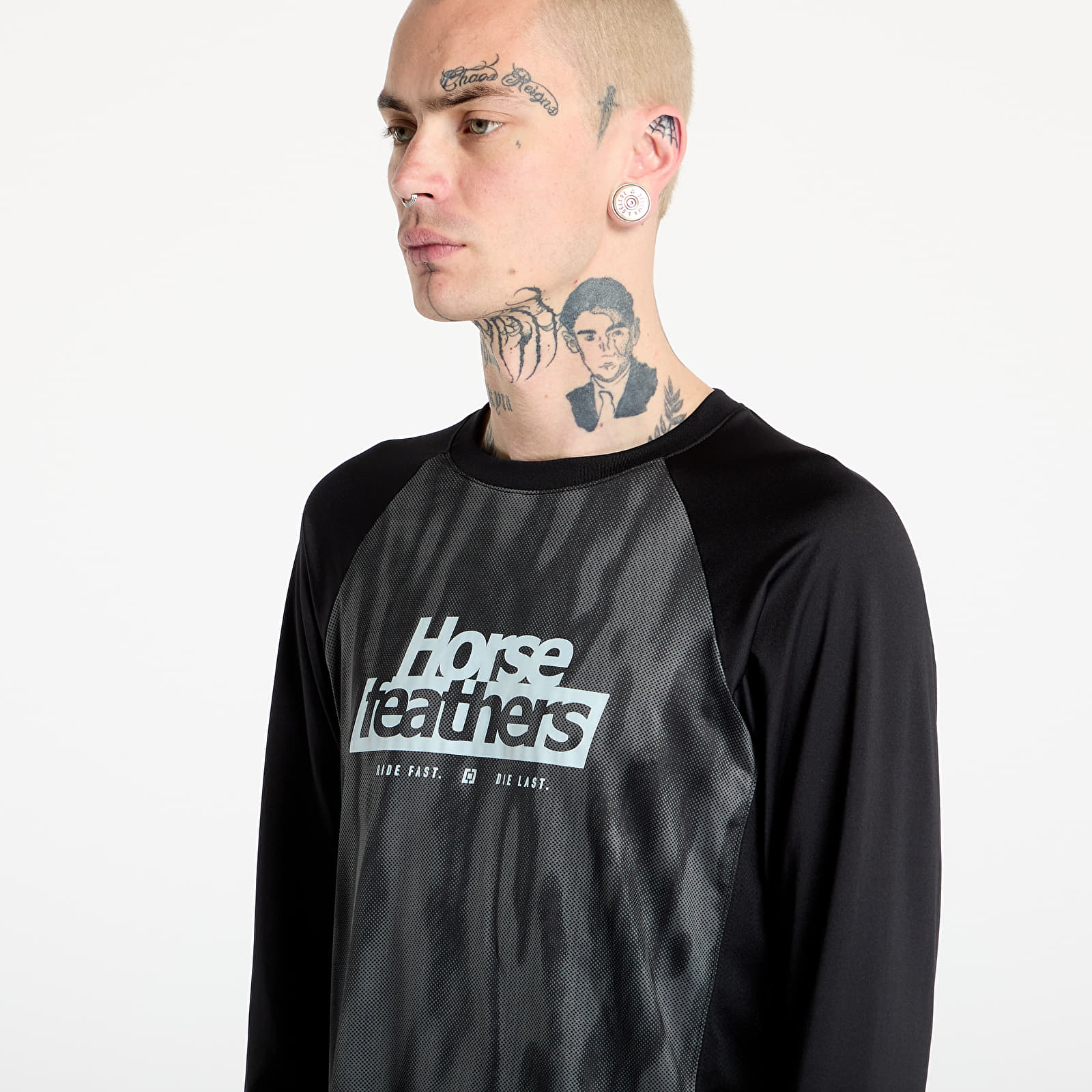 Trikood Horsefeathers Spike Ls Bike Jersey Halftone/ Black