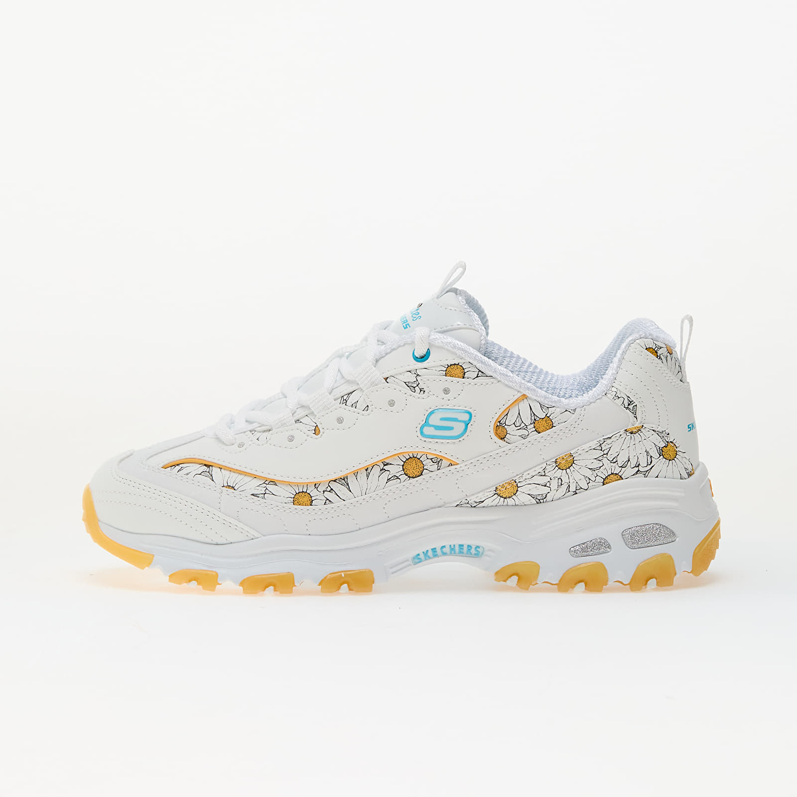 Дамски кецове и обувки Skechers D'Lites - Daisy Dream White/ Yellow