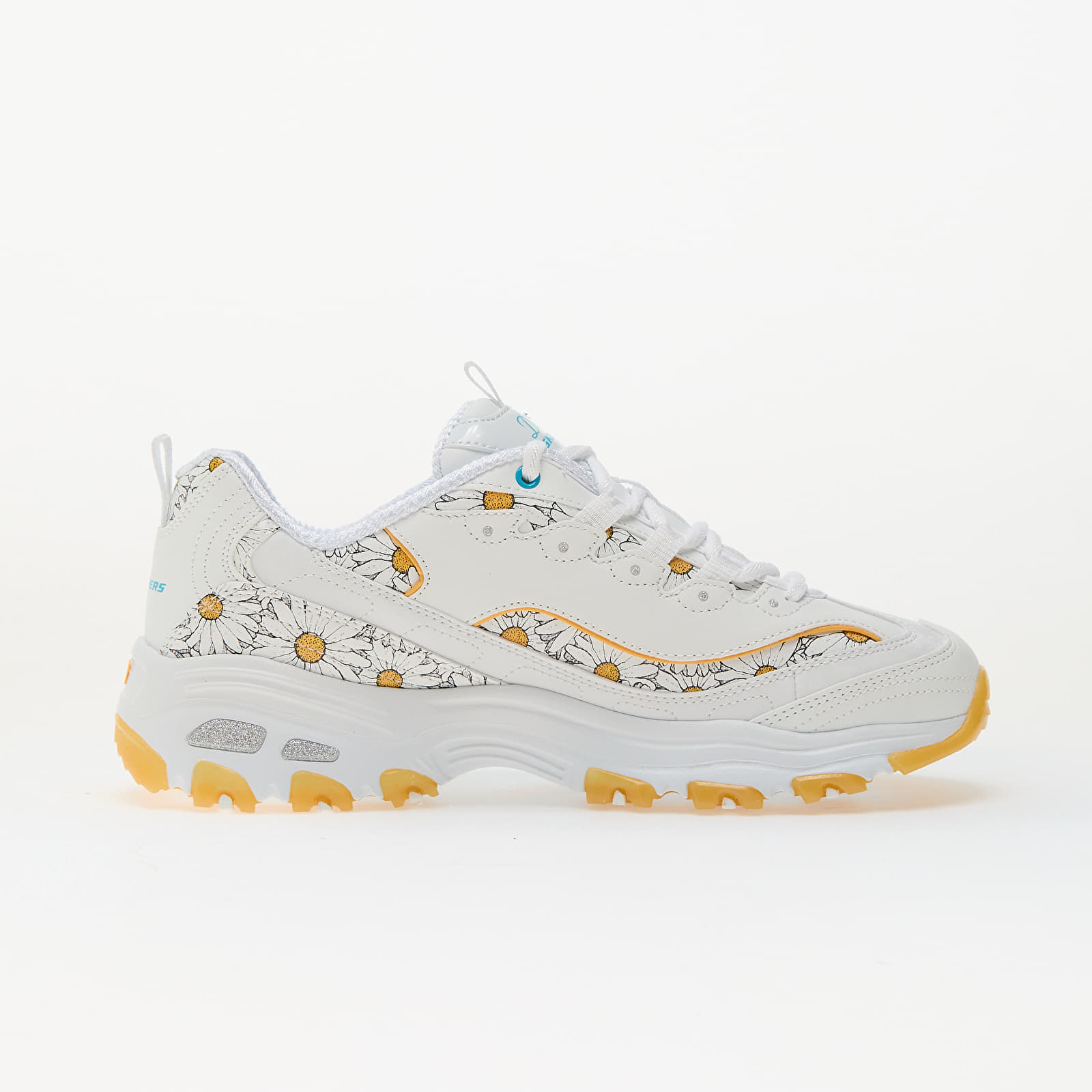 Дамски кецове и обувки Skechers D'Lites - Daisy Dream White/ Yellow