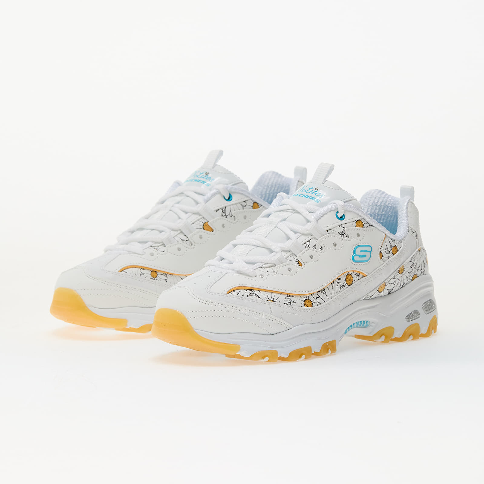Дамски кецове и обувки Skechers D'Lites - Daisy Dream White/ Yellow