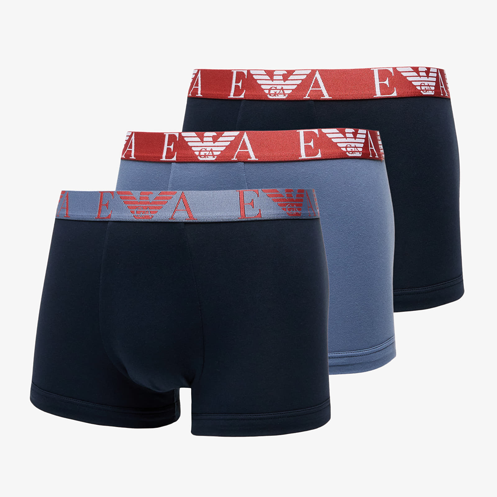 Boxerky EA7 Emporio Armani 3-Pack Trunk Armani Blu/ Vin Indi/ Ar.Blu