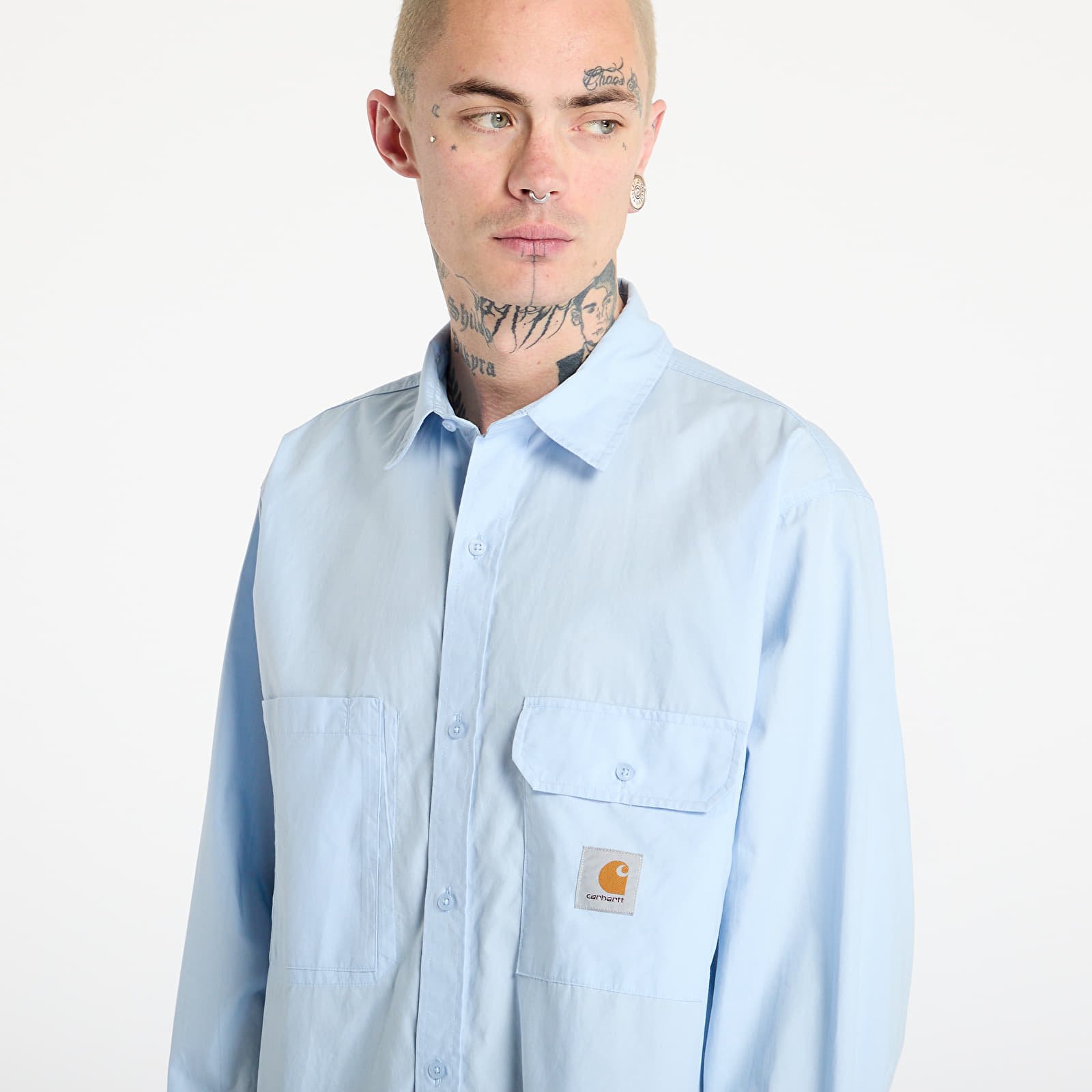 Overhemden Carhartt WIP Longsleeve Irwin Shirt UNISEX Air Sky
