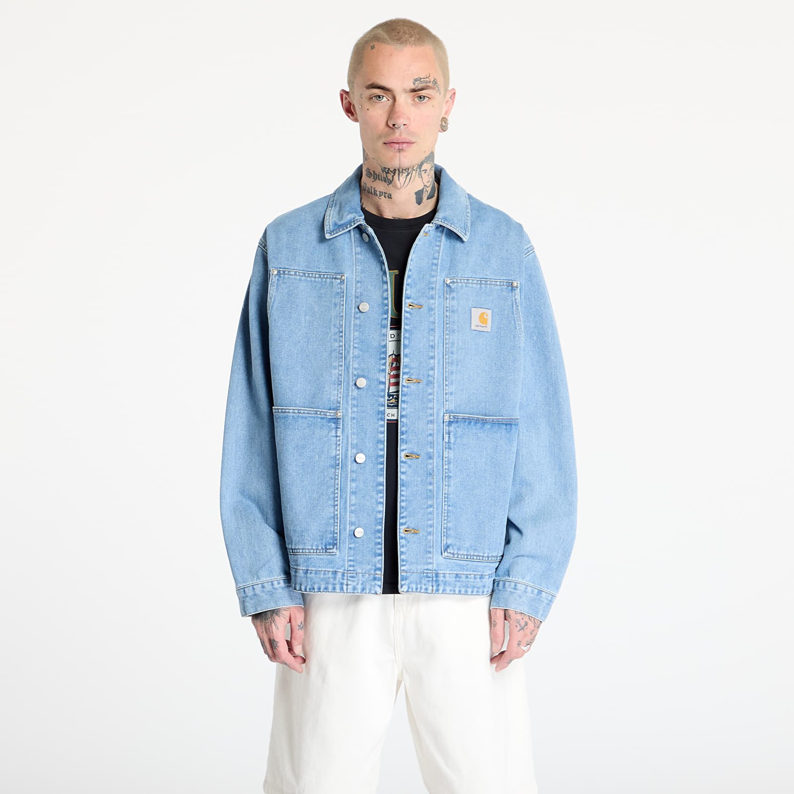 Chaquetas de hombre Carhartt WIP OG Double Front Jacket UNISEX Blue Stone Bleached