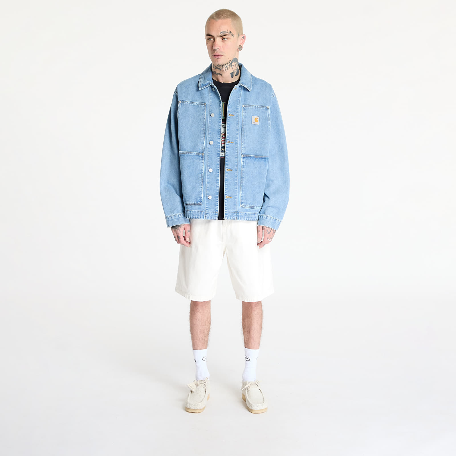 Chaquetas de hombre Carhartt WIP OG Double Front Jacket UNISEX Blue Stone Bleached
