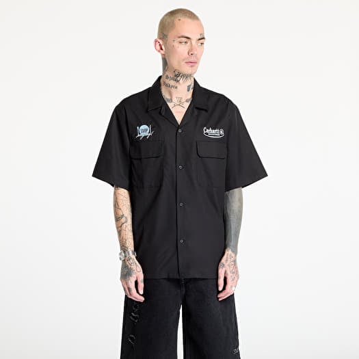 Koszula Carhartt WIP Short Sleeve Deli Shirt UNISEX Black/ Bluebird