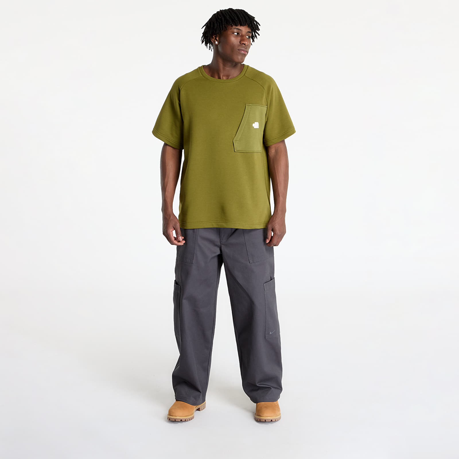 Camisetas hombre The North Face Terry Relaxed Tee Forest Olive