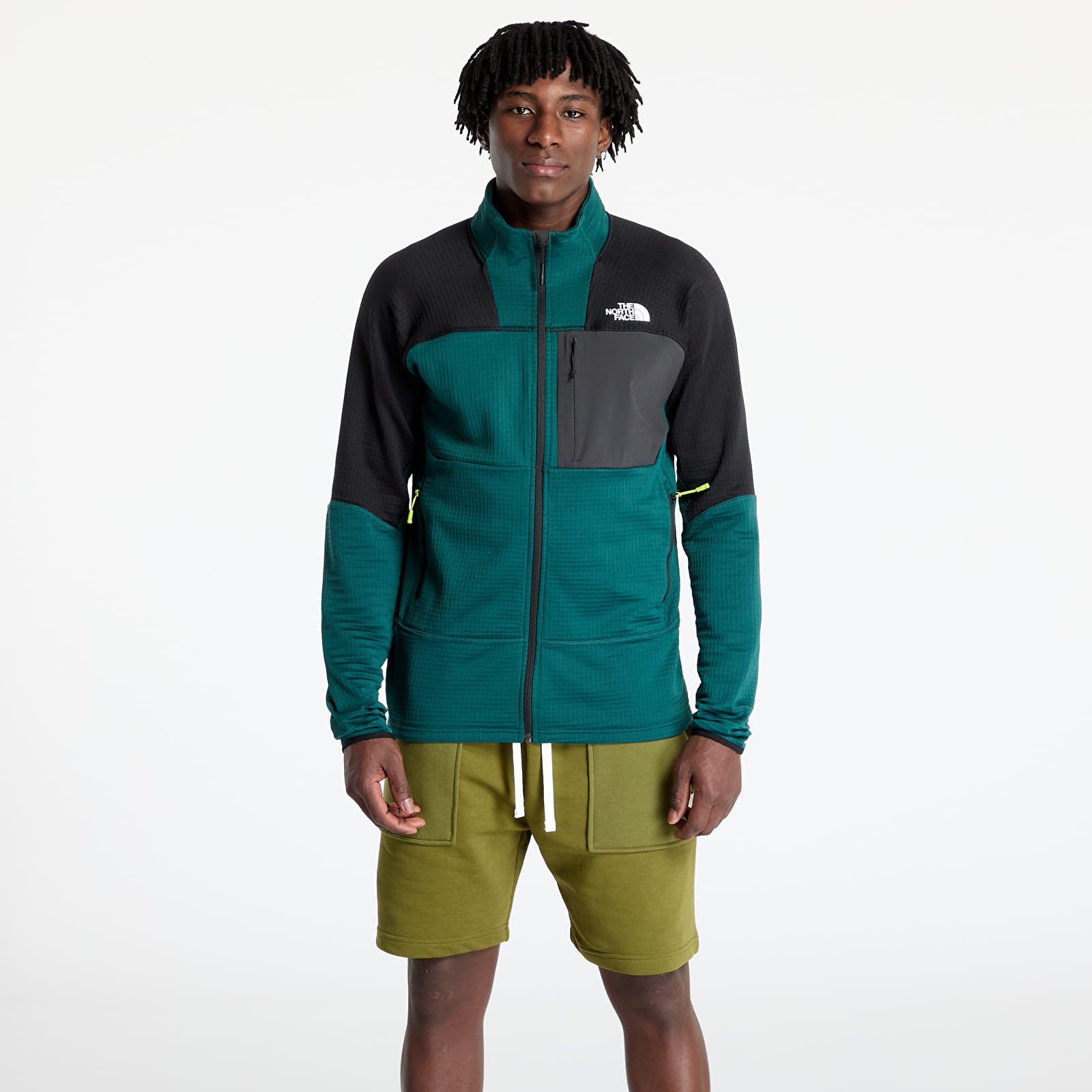 Pánské bundy The North Face Stormgap Powergrid Jacket Deep Nori/ TNF Black