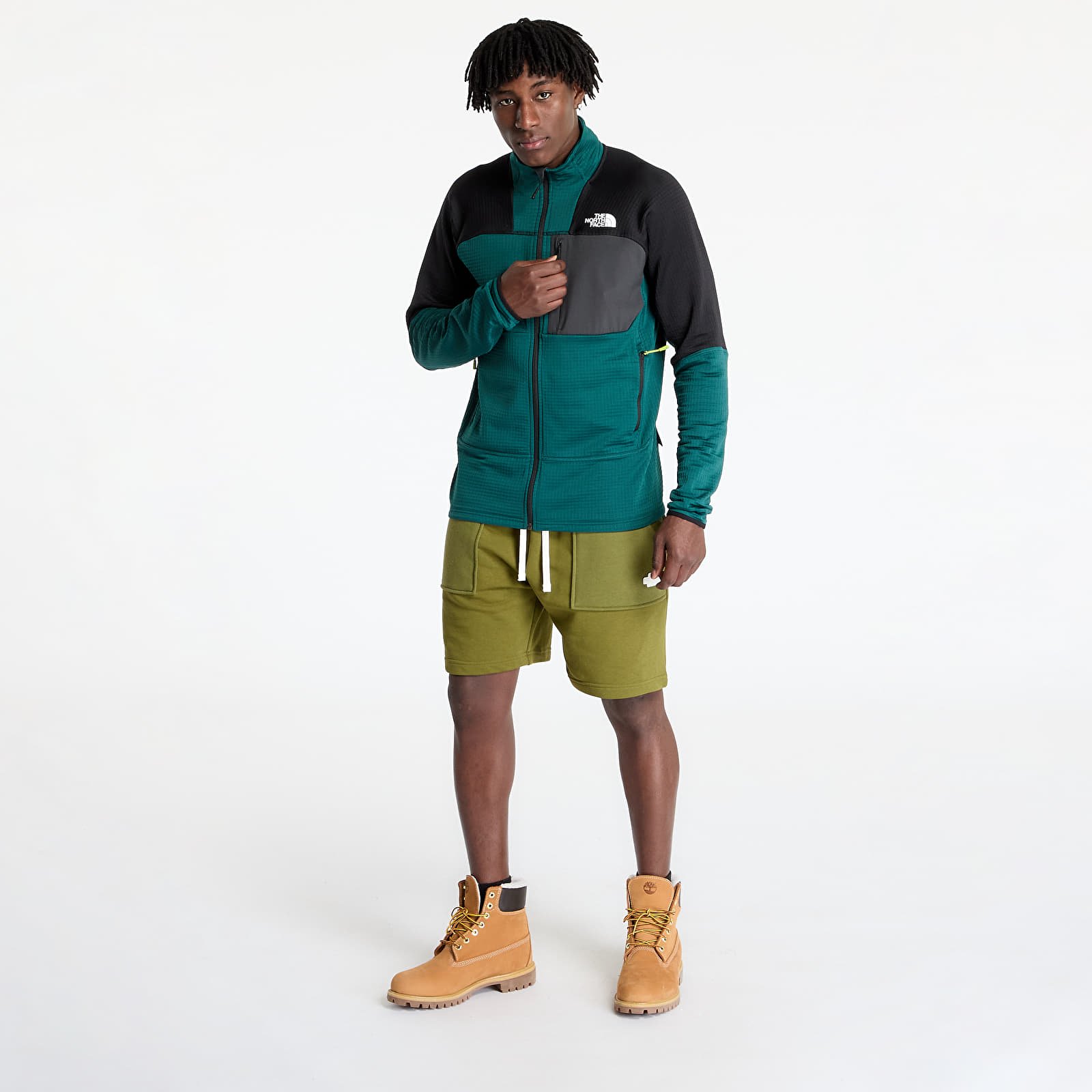 Pánské bundy The North Face Stormgap Powergrid Jacket Deep Nori/ TNF Black